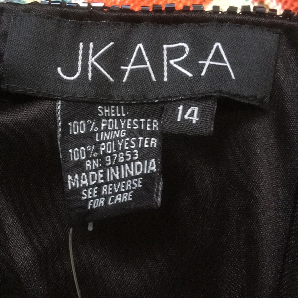 SOLD 🔥J Kara  Black Beaded Dress Size 14 - Picture 5 of 5